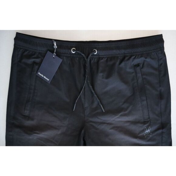 Psycho Bunny Men's Sz M Black Cabrini Commuter Drawstring Shorts - Picture 6 of 13